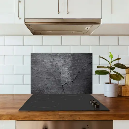 Beton - Zwart - Scheur keuken achterwand spatscherm klein -sfeer2