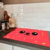 Kat - Aardbei - Cartoon Inductie beschermer vinyl 3mm klein -sfeer3