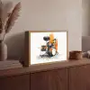 Drumstel - Oranje - Zwart - Aquarelverf Light Box met batterij (Wandlamp) middel -sfeer2