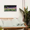 Bloemen - Steenrand - Kleurrijk tuinposter los doek klein -sfeer7
