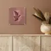 Illustratie - Vogels - Abstract - Roze plexiglas 5mm klein -sfeer5