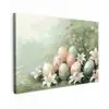 Paaseieren - Pasteltinten - Bloemen Tuinposter op houten frame 2 cm dik klein -3d