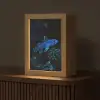 Vis - Stippen - Koraal - Blauw Light Box met kabel (Tafellamp) klein -z3d_website