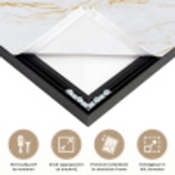 Wit - Marmer - Goud - Luxueus Textielframe zwart klein 947 -USP_feed_closeupNL