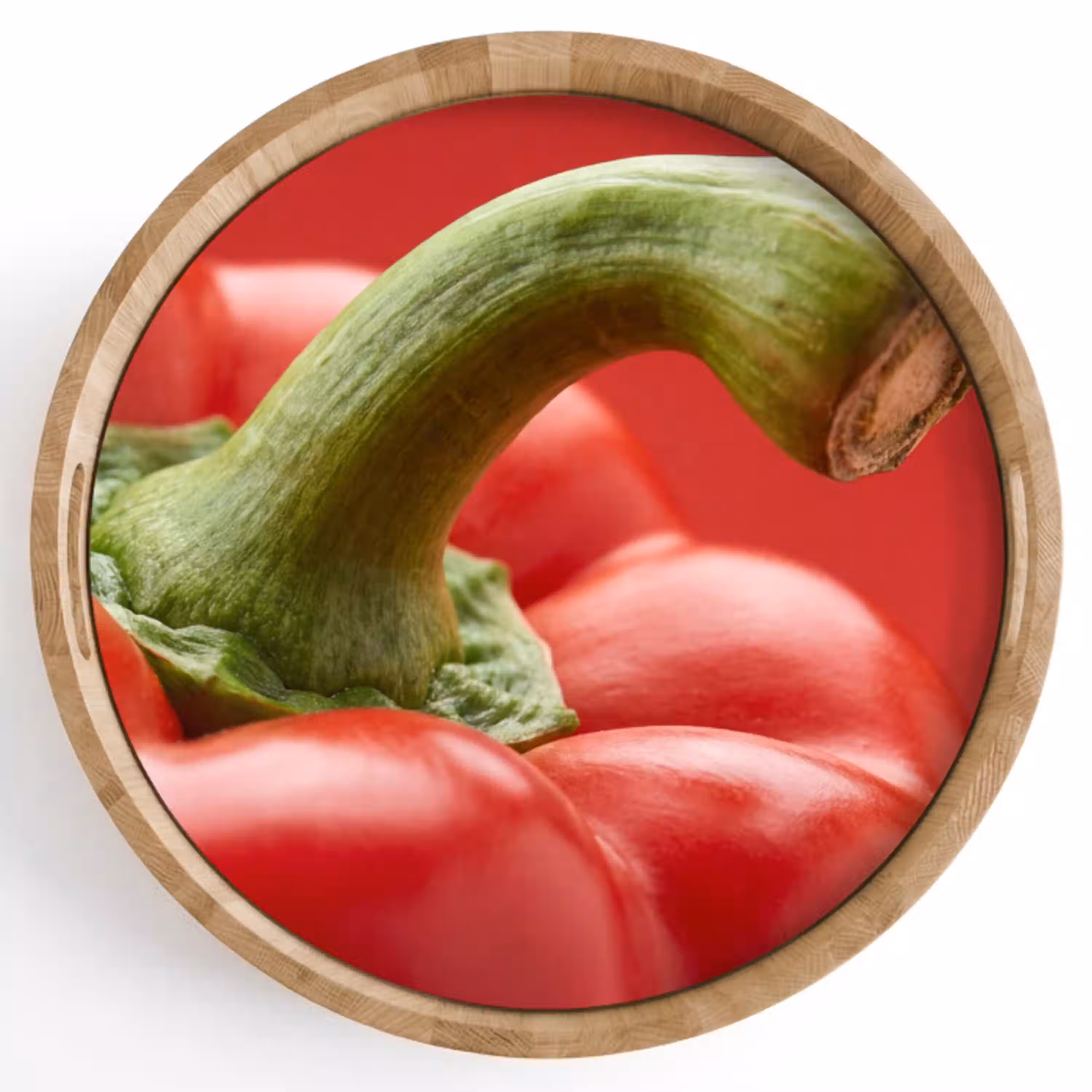 Eten - Paprika - Rood Dienblad Rond middel -z3d_shopping