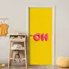 Geel - Roze - Oh - 3D deurposter klein -sfeer4