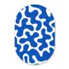 Vormen - Abstract - Blauw - Golven Wandcirkel Ovaal Forex klein -3d