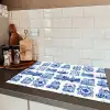 Huizen - Schepen - Blauw Inductie beschermer vinyl 3mm klein 276 -sfeer3