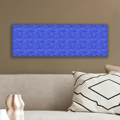Blauw - Patroon - Heuvels - Bloemen canvas 2cm klein 828 -sfeer3