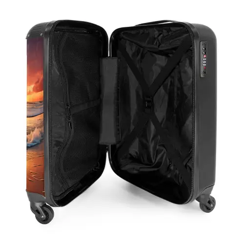Golvende zee bij zonsondergang NBS - Handbagage koffer - Kinderen Unisex middel -binnenkant