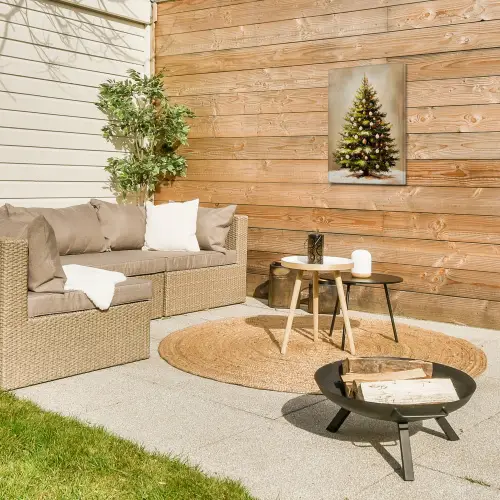 Kerst - Sfeer - Groen Tuinposter op houten frame 2 cm dik klein -sfeer2