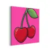 Kers - Roze - Fruit aluminium wit klein -3d