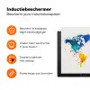 Wereldkaart - Graffiti - Kleurrijk Inductie beschermer vinyl 3mm klein -zzzzzzz-td-ups