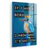 Vogel - Decoratie - Ijsvogel - Blauw plexiglas 5mm klein -zzzproduct_nieuw