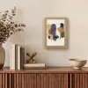 Abstract - Overlappende gezichten - Paars - Donkergroen Light Box met kabel (Tafellamp) klein -sfeer2