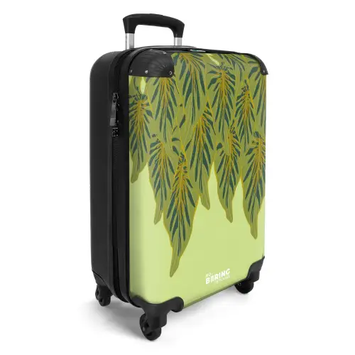 Summer memories - Tropische bladeren op Groene achtergrond NBS - Handbagage koffer - Kinderen Unisex middel -productfoto_3d