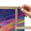 Crossmotor - Neonkleuren - Lijnen - Helm Light Box met batterij (Wandlamp kind) middel -USP_websiteprintNL