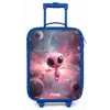 Roze Alien in Sterrennevel Kinderkoffer - Blauw klein -zz3dotto