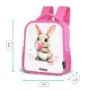 Bruin konijntje met roze bellen Kinderrugzak - Roze middel -productfoto_formaten