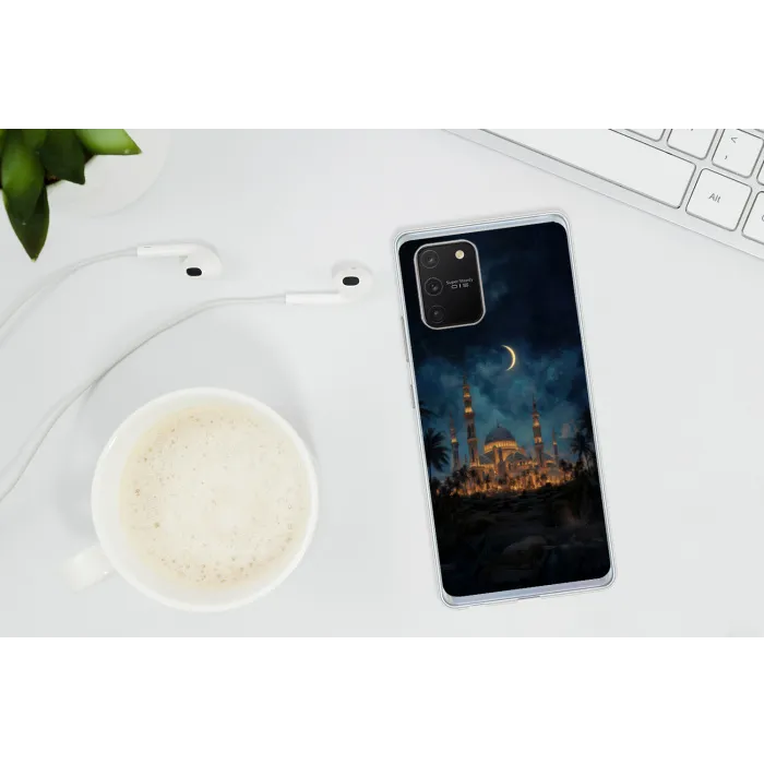 Sterrenhemel - Maan - Palmbomen - Moskee Telefoonhoesje Samsung Galaxy S10 Lite klein -oordopS10Lite