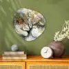 Boom - Modern - Abstract - Goud - Zwart - Wit Wandcirkel Organisch Forex 3mm klein -sfeer2
