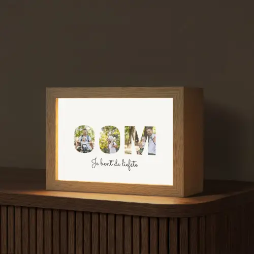 Oom - Lettercollage Light Box met kabel (Tafellamp) klein -z3d_website