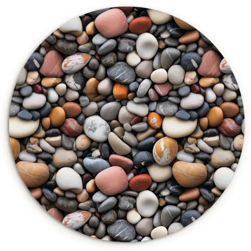 Natuur - Kleuren - Stenen Wandcirkel kunststof plaat 5mm dik klein 188 -3d