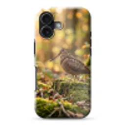 Houtsnip - Bos - Bladeren - Herfst - Gecamoufleerd Toughcase MagSafe Apple iPhone 17 klein -3d