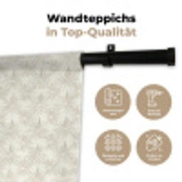 Patroon - Bloemen - Beige Wandkleed katoen klein 269 -tsfeer2_DE