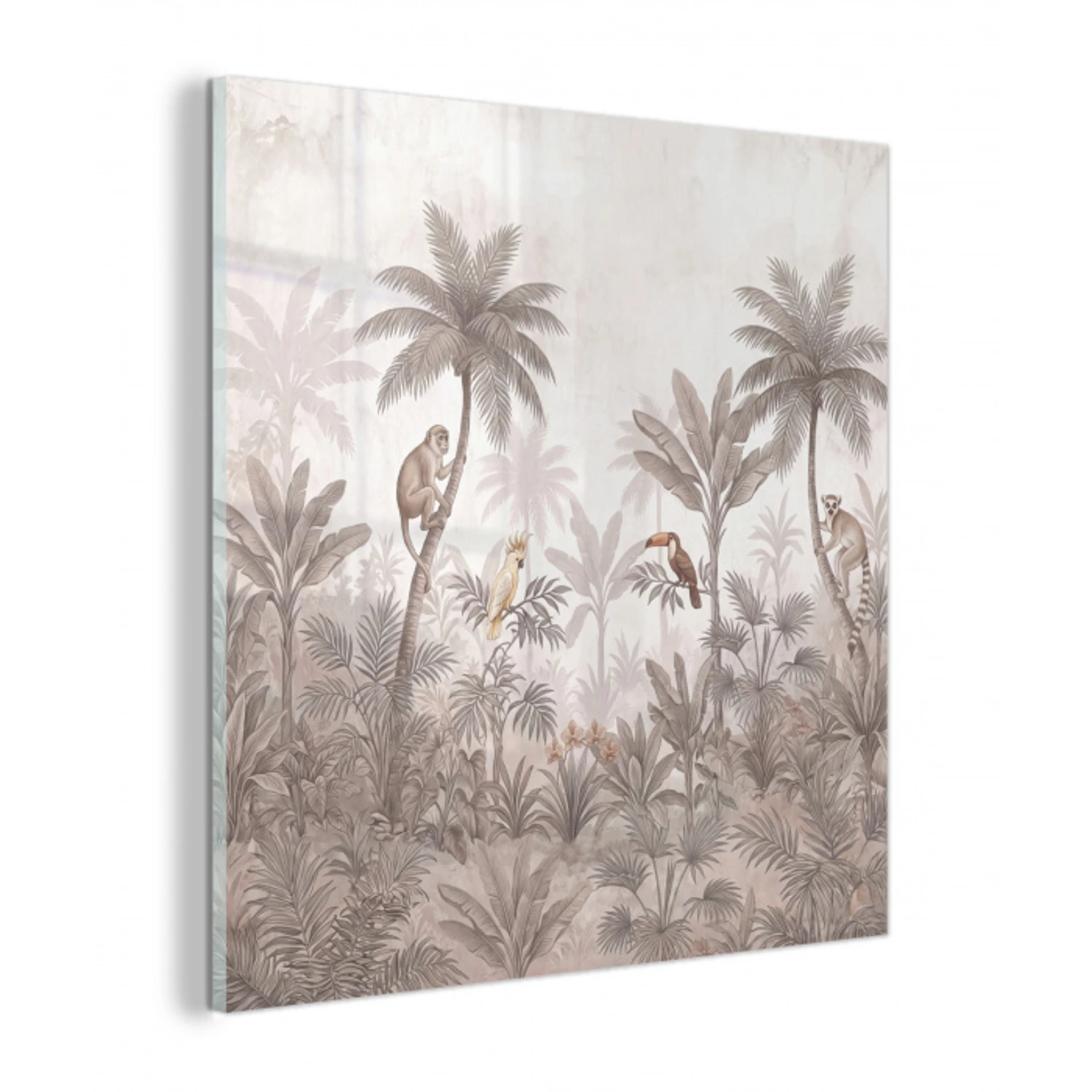 Jungle - Dieren - Palmbomen plexiglas 5mm klein -z3d