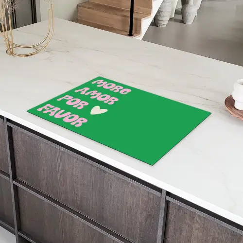 Amor - Valentijn - Groen - Tekst Inductie beschermer vinyl 3mm klein -sfeer8