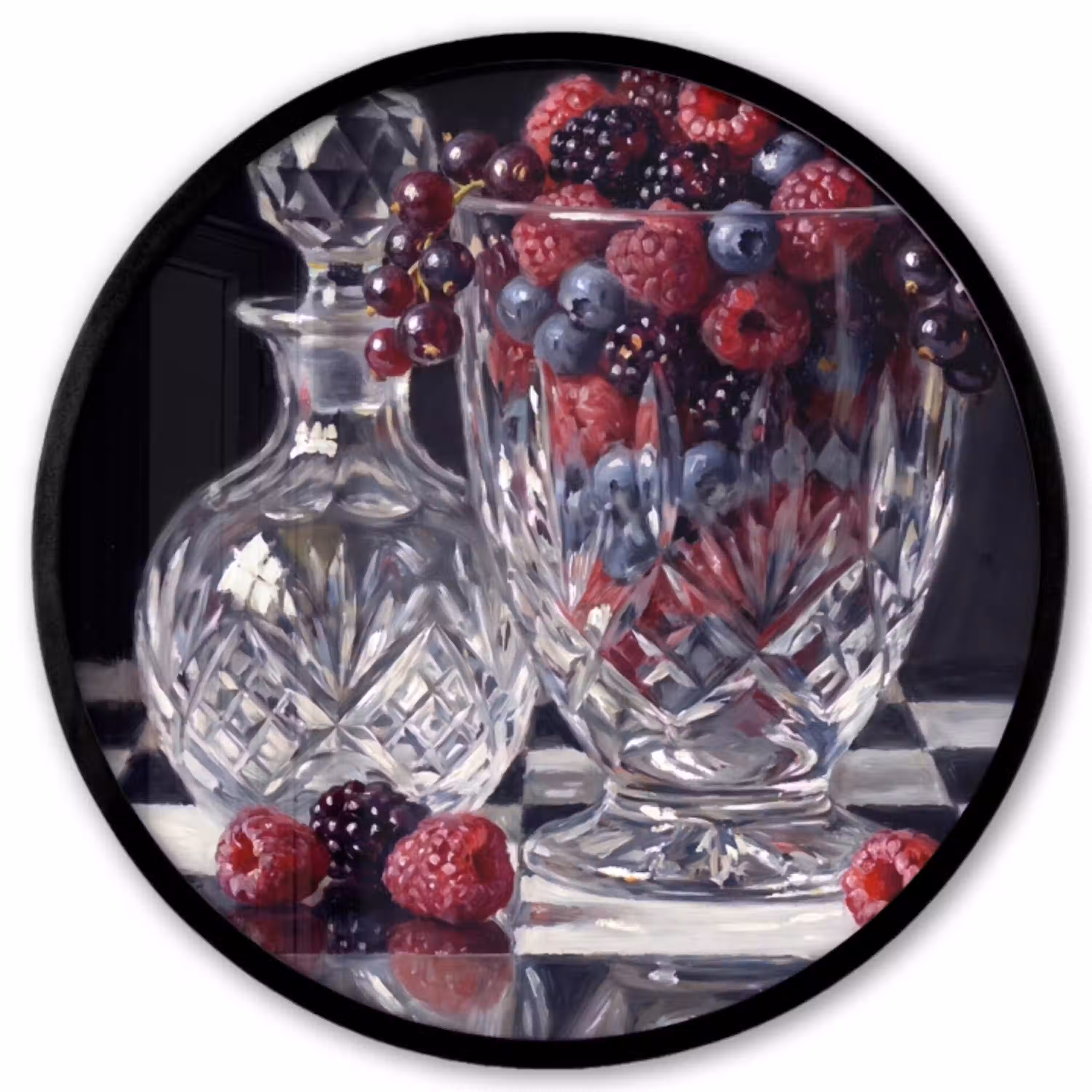 Bessen - Kristal - Stilleven Fotolijst rond zonder passe partout klein -3d