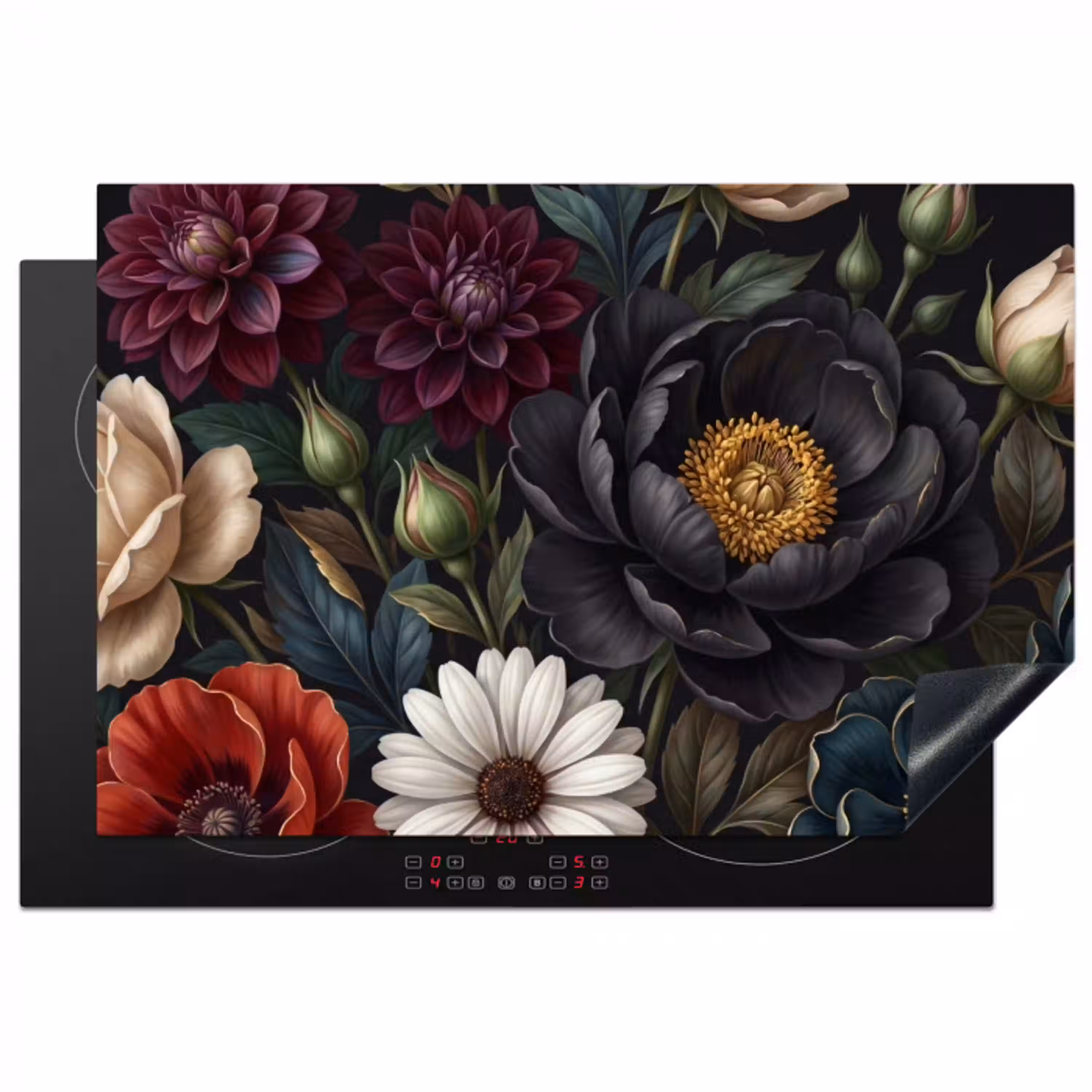 Bloemen - Boeket - Natuur - Klassiek - Weelderig Inductie beschermer vinyl 3mm klein -3d