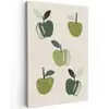 Appels - Groen - Illustratie - Bladeren Tuinposter op houten frame 2 cm dik klein -3d
