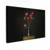 Rode - Bloemen - Vaas Tuinposter op houten frame 2 cm dik klein -3d