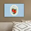 Aardbeien - Lijst - Rood - Geruit canvas 2cm klein -sfeer3