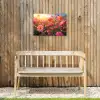Rozenveld in gouden avondlicht Tuinposter op houten frame 2 cm dik klein -sfeer4