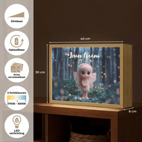 Fairy - Bos - Glitters Light Box met batterij (Wandlamp kind) middel -USP_websiteoverzichtNL