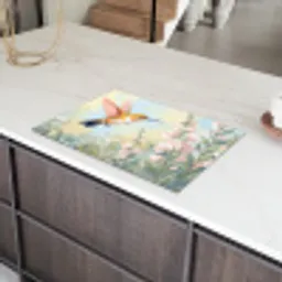 Kolibrie - Illustratie - Kleurrijk Inductie beschermer vinyl 3mm klein -sfeer8
