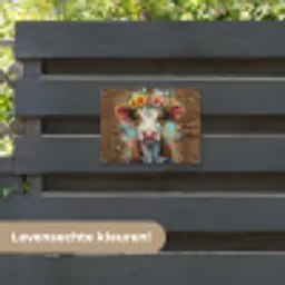 Kalf met Bloemenkroon tuinposter los doek klein -sfeer3