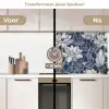 Lotus - Blauw - Patronen keuken achterwand 2 middel 871 -voor-na2_NL