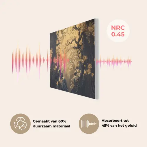 Bloemen - Takken - Goud - Sierlijk PET vilt klein -USP_NL