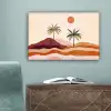 Palmbomen - Abstract - Zon - Heuvels canvas 2cm klein -sfeer4
