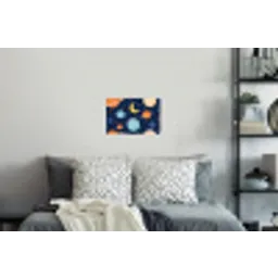 Ruimte - Planeten - Kleurrijk Muursticker klein -slaapkamer
