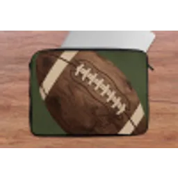 Football - Hout - Sport - Groen laptophoes neopreen klein -tafel