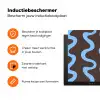 Kronkelende lijnen - Blauw - Bruin - Minimalistisch Inductie beschermer vinyl 3mm klein 276 -zzzzzzz-td-ups