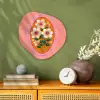 Illustratie - Bloemen - Rand - Roze Wandcirkel Organisch Forex 3mm klein -sfeer2