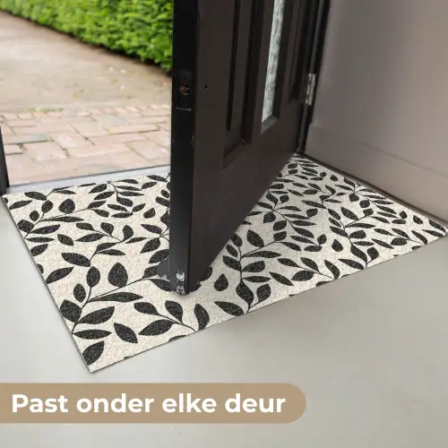 Elegant - Patroon - Zwart - Beige Deurmat klein 898 -USP_NL