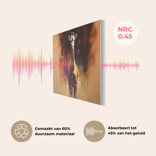 Giraf - Bruin - Abstract - Geschilderd PET vilt klein -USP_NL