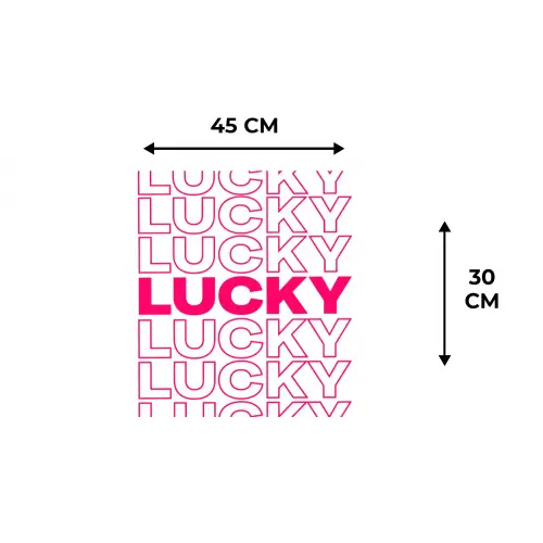 Lucky - Roze - Patroon Placemat vinyl groot -specs